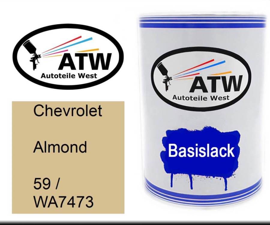 Chevrolet, Almond, 59 / WA7473: 500ml Lackdose, von ATW Autoteile West.